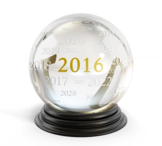 Crystal Ball With Number 2016